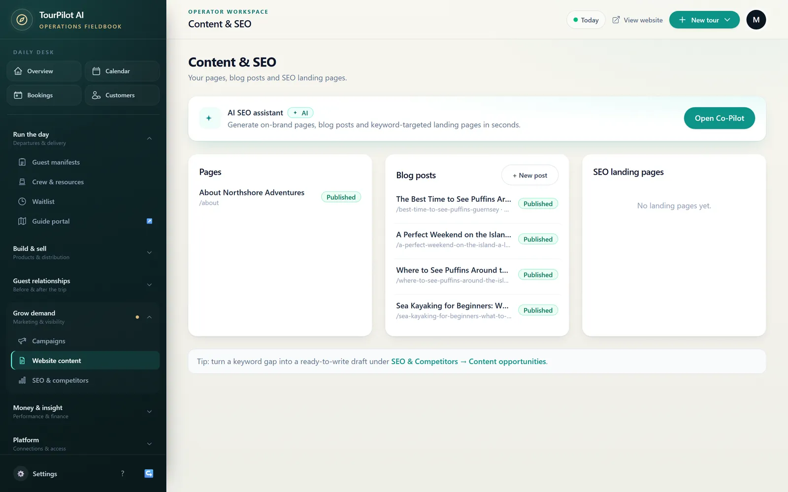 AI content studio in Experiqo