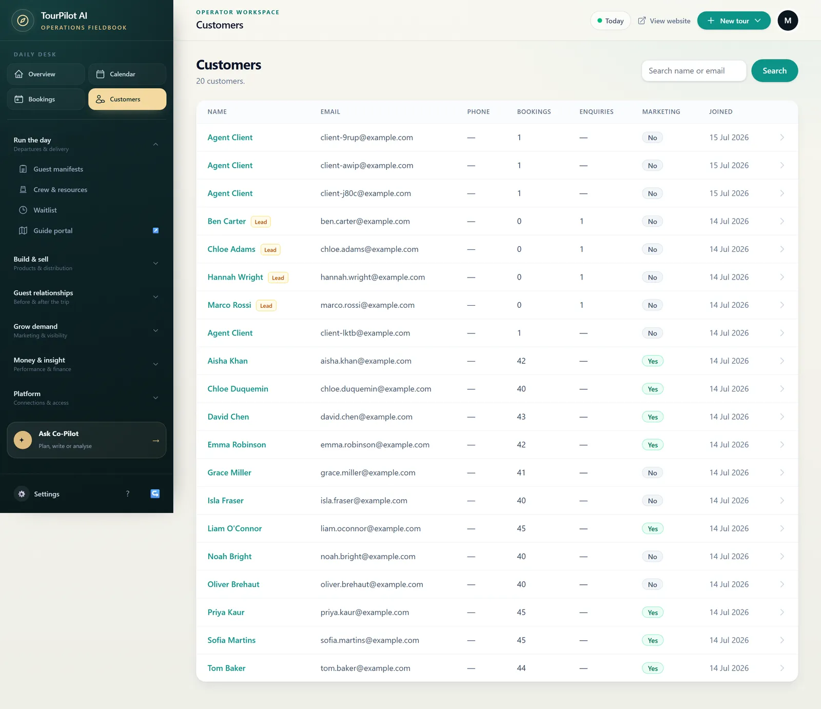 Marketing consent in Experiqo